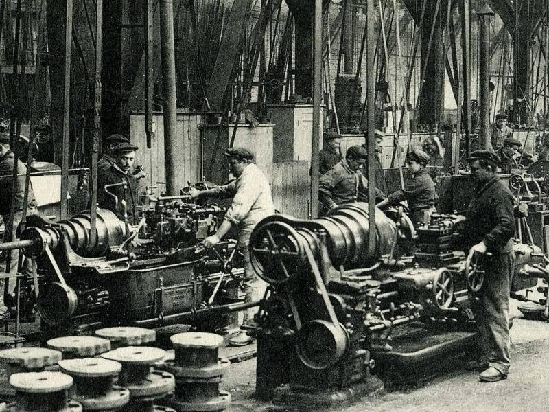 64-fives-lille-1911.jpg - Mécanique Générale - Vue d'ensemble de l'Atelier des Tours
